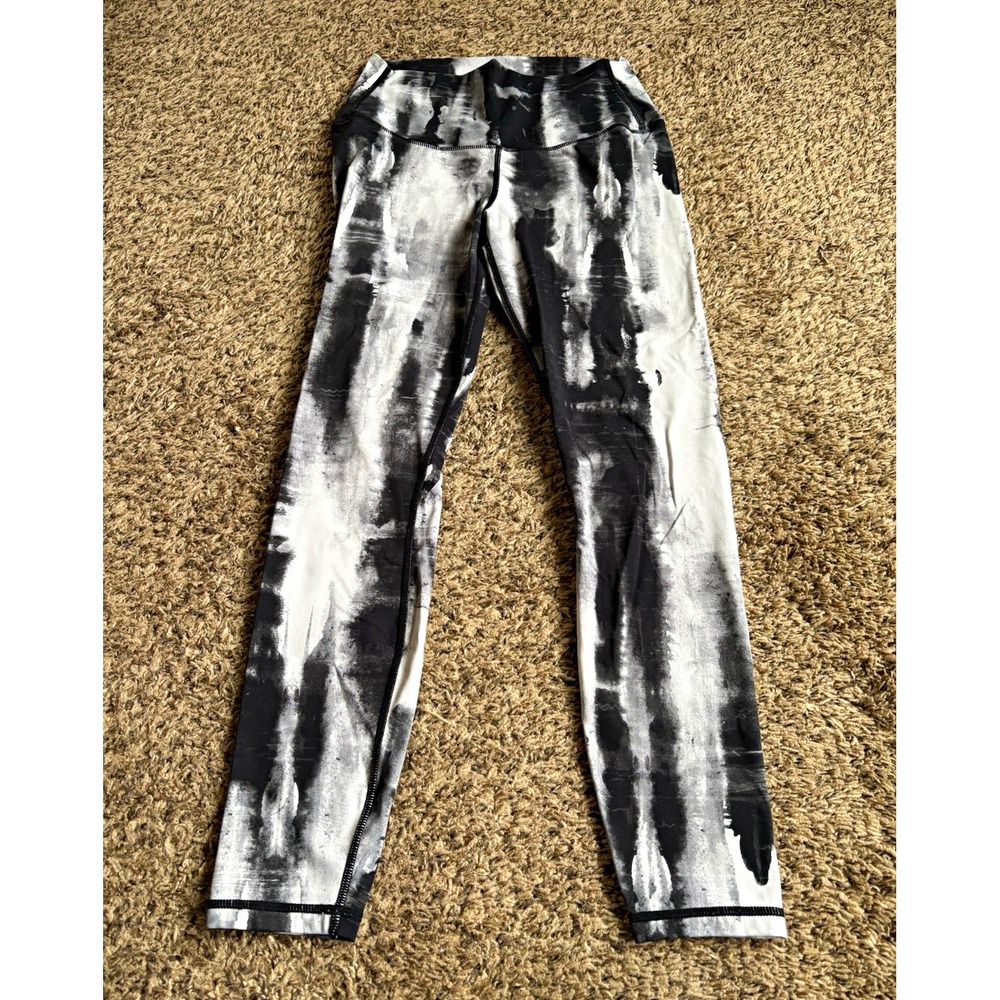 Varley Women's High-Rise Ankle Leggings Tie-Dye Black/Gray/White size Small